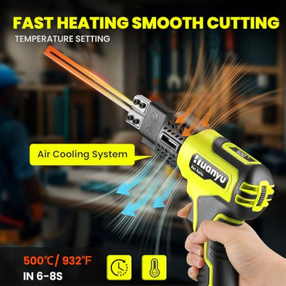 Cordless Hot Knife 2 Blades 4"+6" Set 3.0Ah Battery Powered 100W