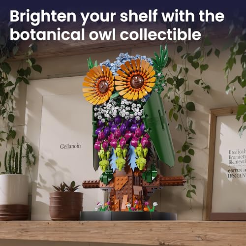 Flower Owl Building Set for Adults Women