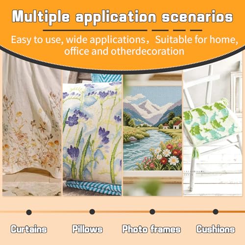 6 Pcs Cross Stitch Fabric 14 Count Aida Cloth for Needlework (6 Count)