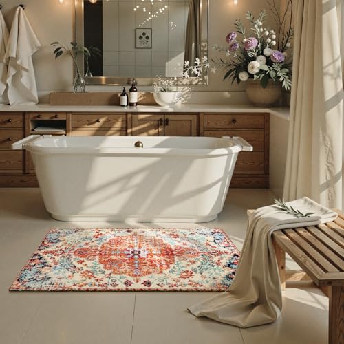 Bohemian Floral Medallion Runner Rug