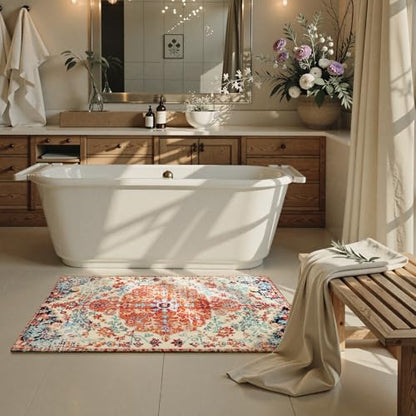 Bohemian Floral Medallion Runner Rug