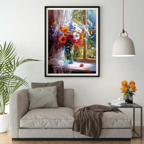 14 ct Counted Cross Stitch Kits for Adults Flowers Cross Stitch Patterns Stamped Printed Cross Stitch Kits