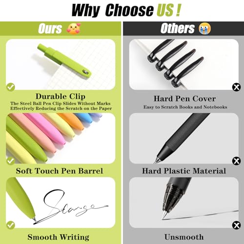 Gel Pens 8 Pack Fine Point Black Ink Smooth Writing Ink Pen