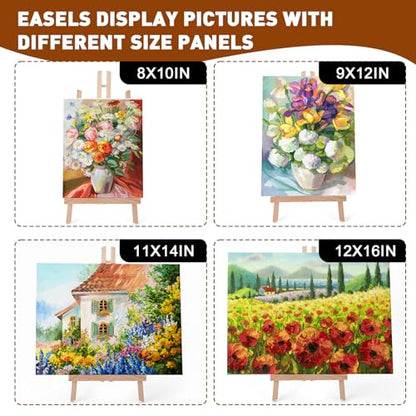 16 Pack 15 Inch Wood Easels (16 Count)