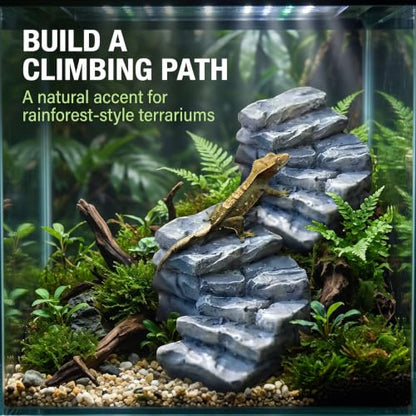 2 Pcs Curved Stone Steps Miniature Fairy Garden Accessories (2 Count)