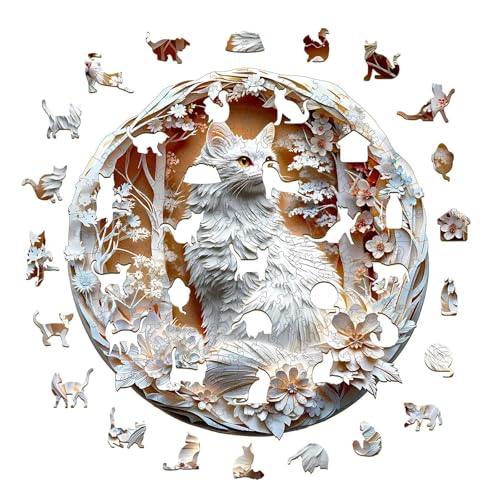 3D Cats Puzzles Adults Gifts Wooden (200 Count)
