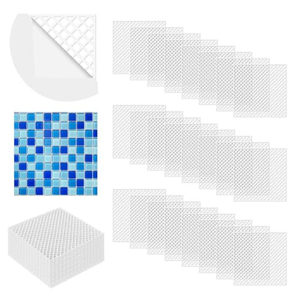 48 Pcs Mosaic Mesh Backing with Adhesive Backing (48 Count)