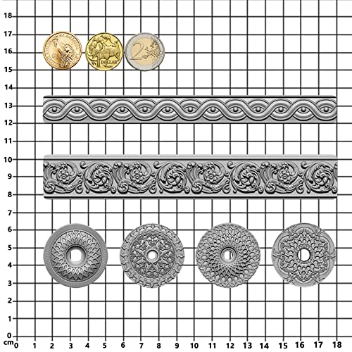 Art Mold for Polyclay Air Dry Clay Plaster