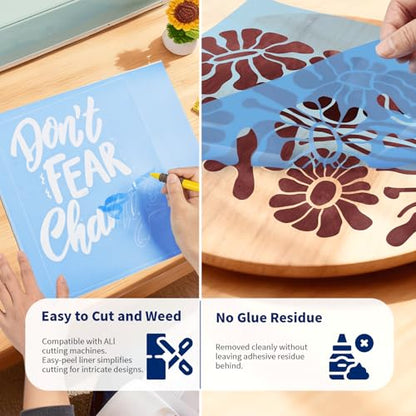 Blue Stencil Vinyl Adhesive Masking Film with Anti (10 Count)