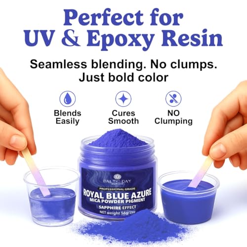 Royal Azure Blue Mica Powder 2 oz (2 Ounce)