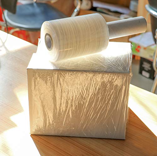 1 Pack Industrial Mini Clear Stretch Wrap with Handle 5" 1000ft 80 Gauge for Pallet Wrap (420 Sq Ft)