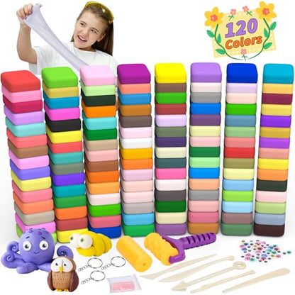 169 Pcs Air Dry Clay 120 Colors Modeling Model Magic Clay for DIY Molding Starter Kit with Sculpting Tools