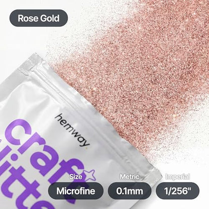 Craft Glitter Rose Gold 100g Microfine Glitter (100 Gram)