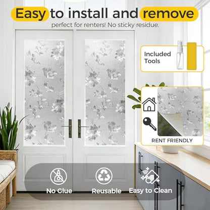 Window Privacy Film Decorative for Front Door