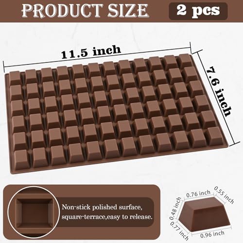 2 Pack Square Chocolate Molds (144 Cavities)