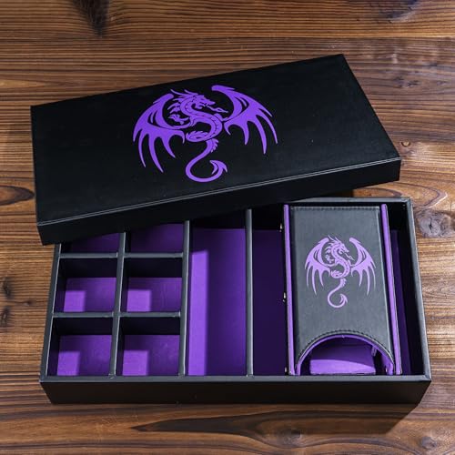 4-in-1 Dice Storage Box, Portable Dice Box for Role Playing Games (35.2 Ounce)