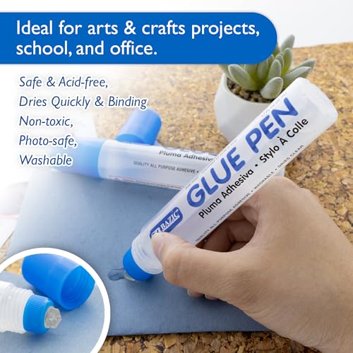 BAZIC Washable Glue Pen 1.7 Oz. (72 Count)