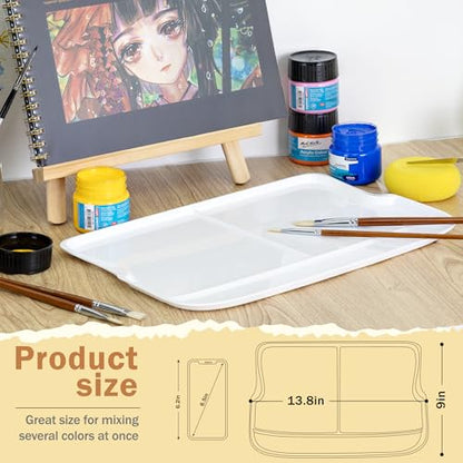 Rectangular Plastic Paint Palette (2 Count)