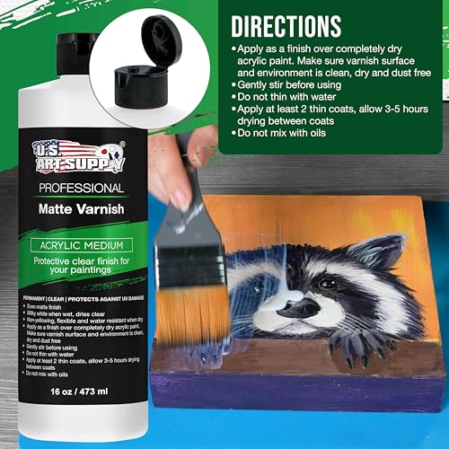 16 oz Matte Acrylic Varnish for Acrylic Painting