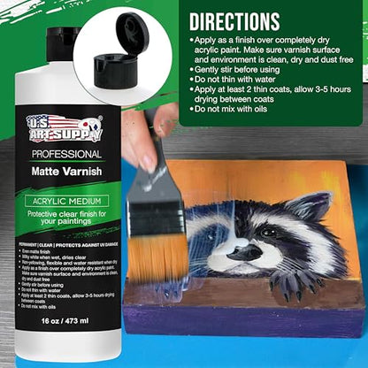 16 oz Matte Acrylic Varnish for Acrylic Painting