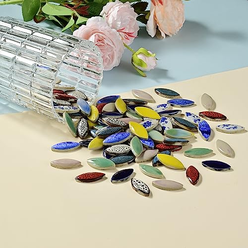 70 Pcs Petal Ceramic Mosaic Tiles (70 Count)