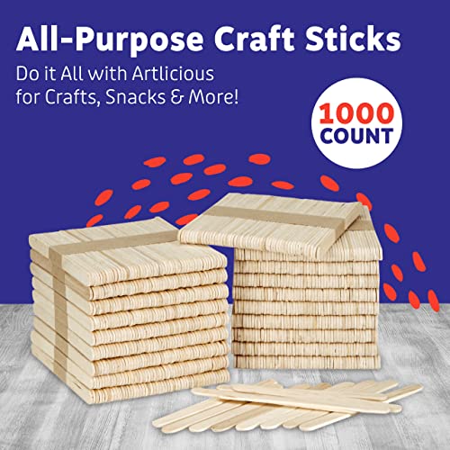 1000 Popsicle Sticks (1000 Count)
