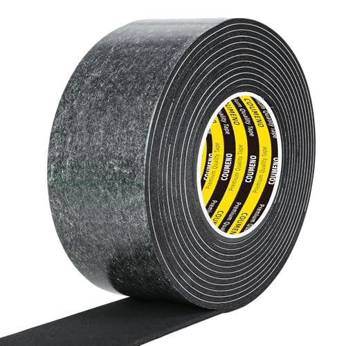 Black Foam Tape Weather Stripping Sealing Sponge (9.84 Foot)
