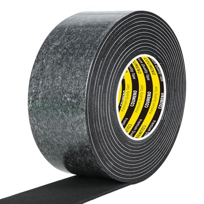Black Foam Tape Weather Stripping Sealing Sponge (9.84 Foot)