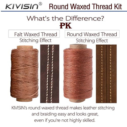 Round Polyester Waxed Thread 0.55mm (12 Color)