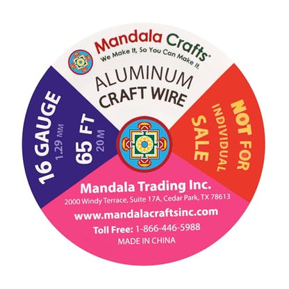 16 Gauge Silver Tone Combo Anodized Aluminum Craft Wire (390 Foot)