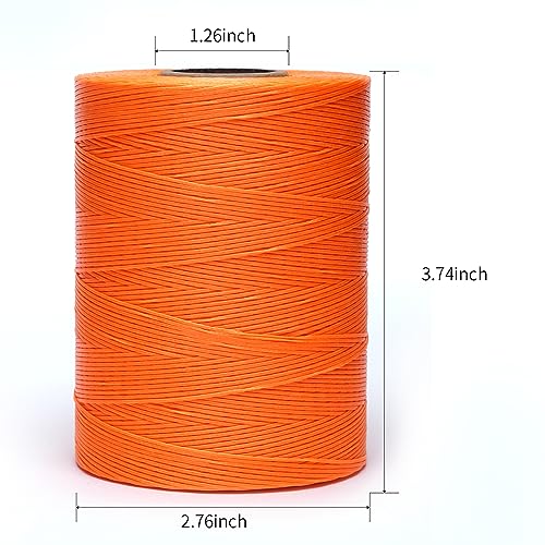 Waxed Thread 852Yards 150D 0.8mm Flat Polyester Wax Thread for Hand Sewing Leather Craft DIY Projects Shoes Repair Book Binding