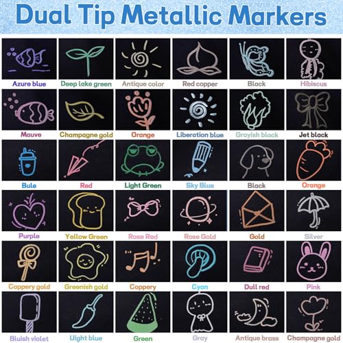 36 Metallic Acrylic Paint Markers