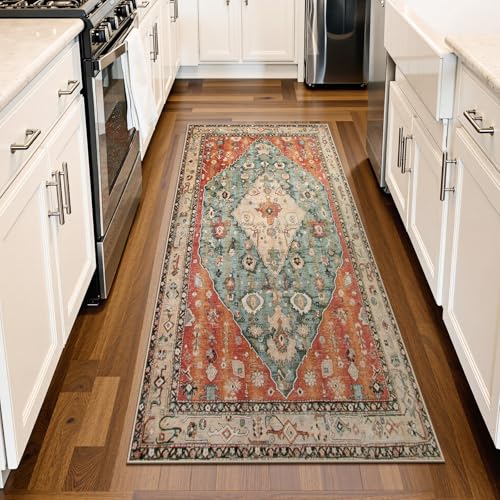 Boho Tribal 2x4.3 Washable Rug Runners for Hallways Non Slip (8.6 Sq Ft)