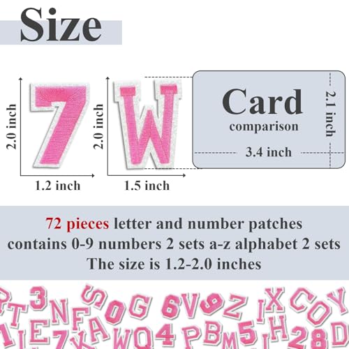 Letter and Number Iron On Patches (72 Count)