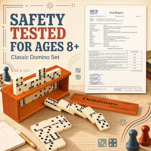 Jumbo Dominoes Set for Adults (28 count)