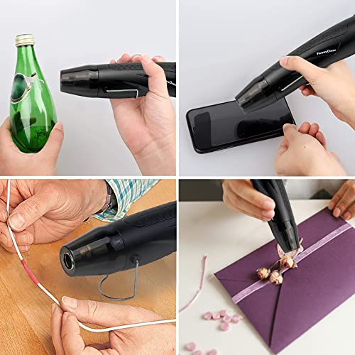 Mini Heat Gun + Reflector Nozzles Kit 350W Fast Heat Hot Air Gun Overload Protection 2 Temp Setting 392°F