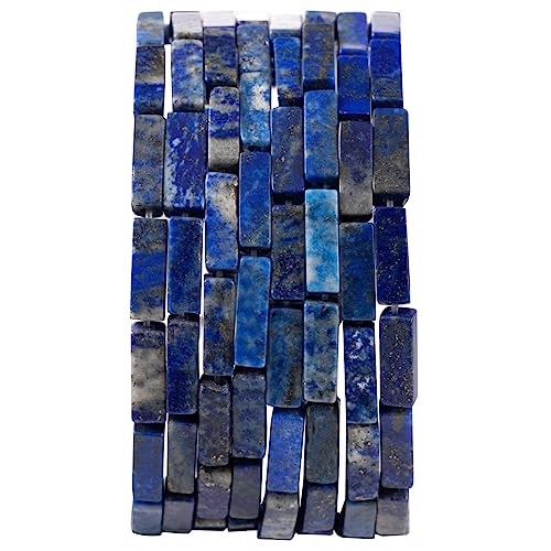 Natural Lapis Lazuli Rectangle Tube Beads 4x13mm 38cm (28 Count)