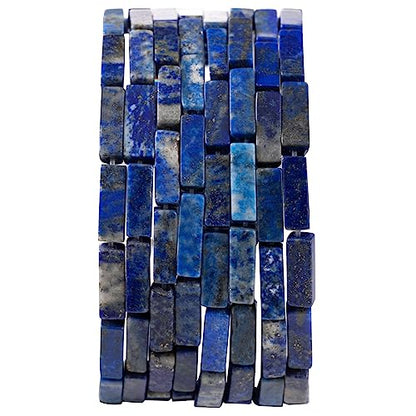 Natural Lapis Lazuli Rectangle Tube Beads 4x13mm 38cm (28 Count)