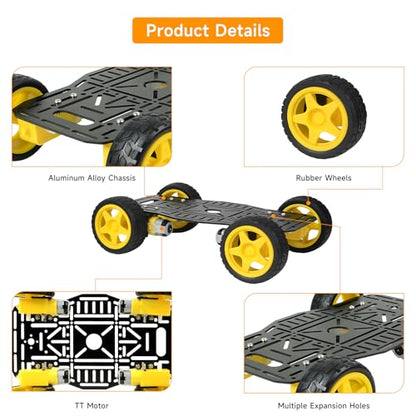 4WD Robot Chassis Kit for Arduino Raspberry Pi