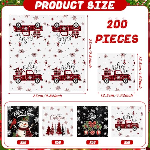 200 Pcs Christmas Napkins (200 Count)