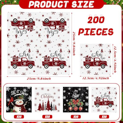 200 Pcs Christmas Napkins (200 Count)
