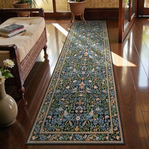 Floral Carpet Runners for Hallway 8ft Non Slip (20 Sq Ft)