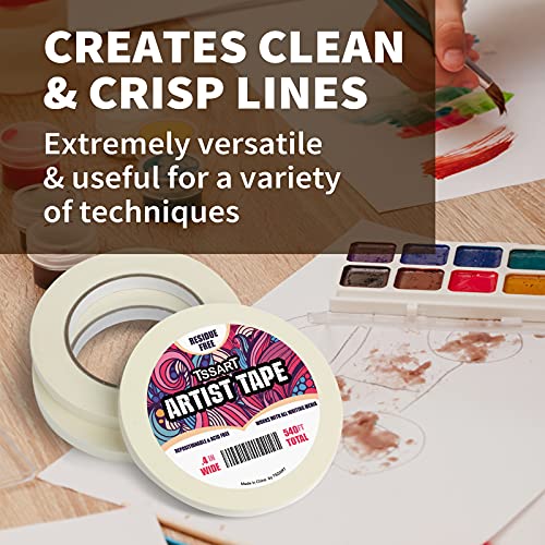 3 Pack White Artist Tape (540 Foot)