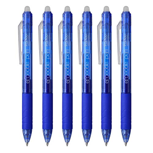 Retractable Erasable Gel Pens Clicker (6 Count)