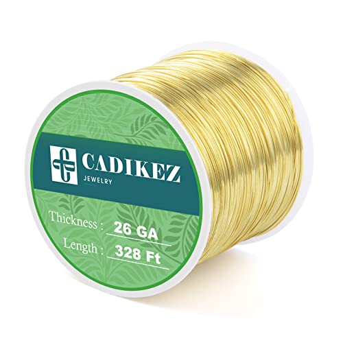 328FT 28 Gauge Craft Wire Jewelry Wire Gold Metal Wire for Jewelry Making