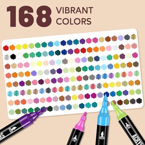 Acrylic Paint Markers (168 Count)