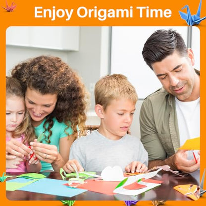 Origami Paper Large Single Sided for Arts and Crafts Projects (100 Count)