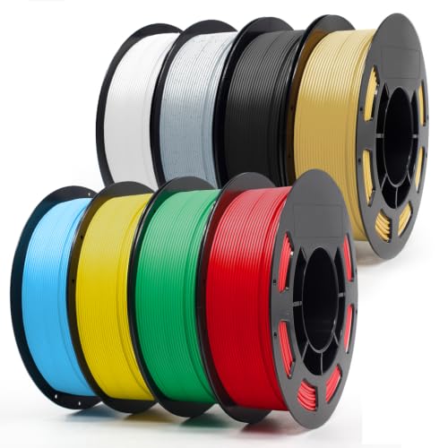 1.75mm Matte PLA Filament 8 Colors 250g 8 Pack