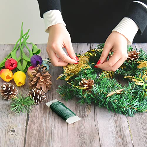 22 Gauge Floral Flexible Paddle Wire for Christmas Wreath Tree (3 Count)