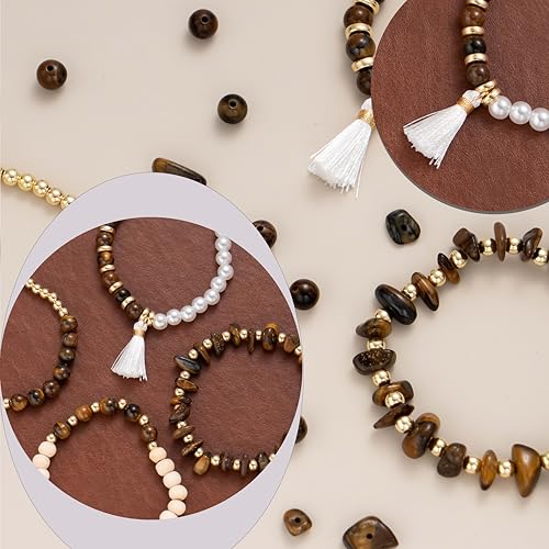 Jewelry Making Supplies Kit Natural Stone Beads for Irregular Natural Stone with for DIY Craft Bracelet Necklace Earrings for Adults